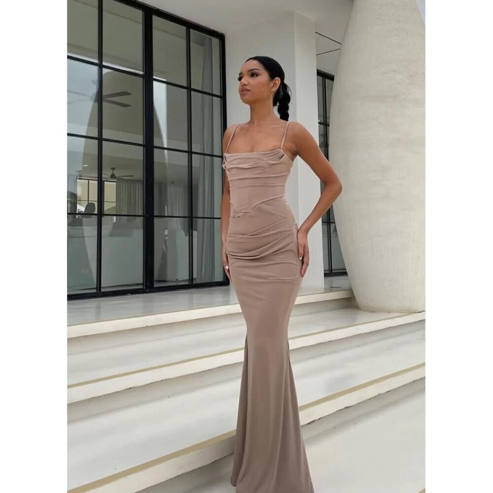 House of CB Elegant Tan Dress